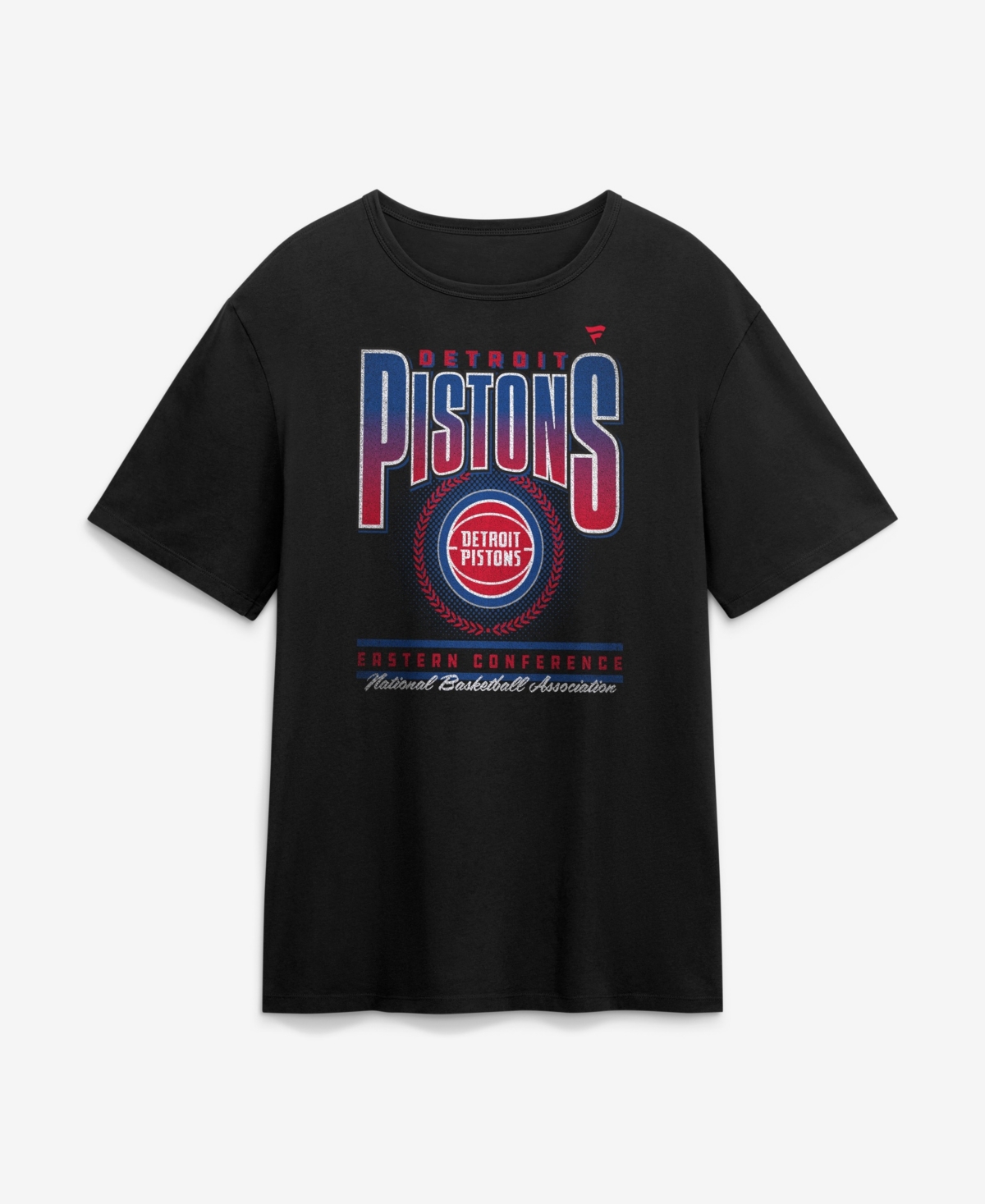 Fanatics Men's Black Detroit Pistons Oversized Graphics Swish T-Shirt - Black