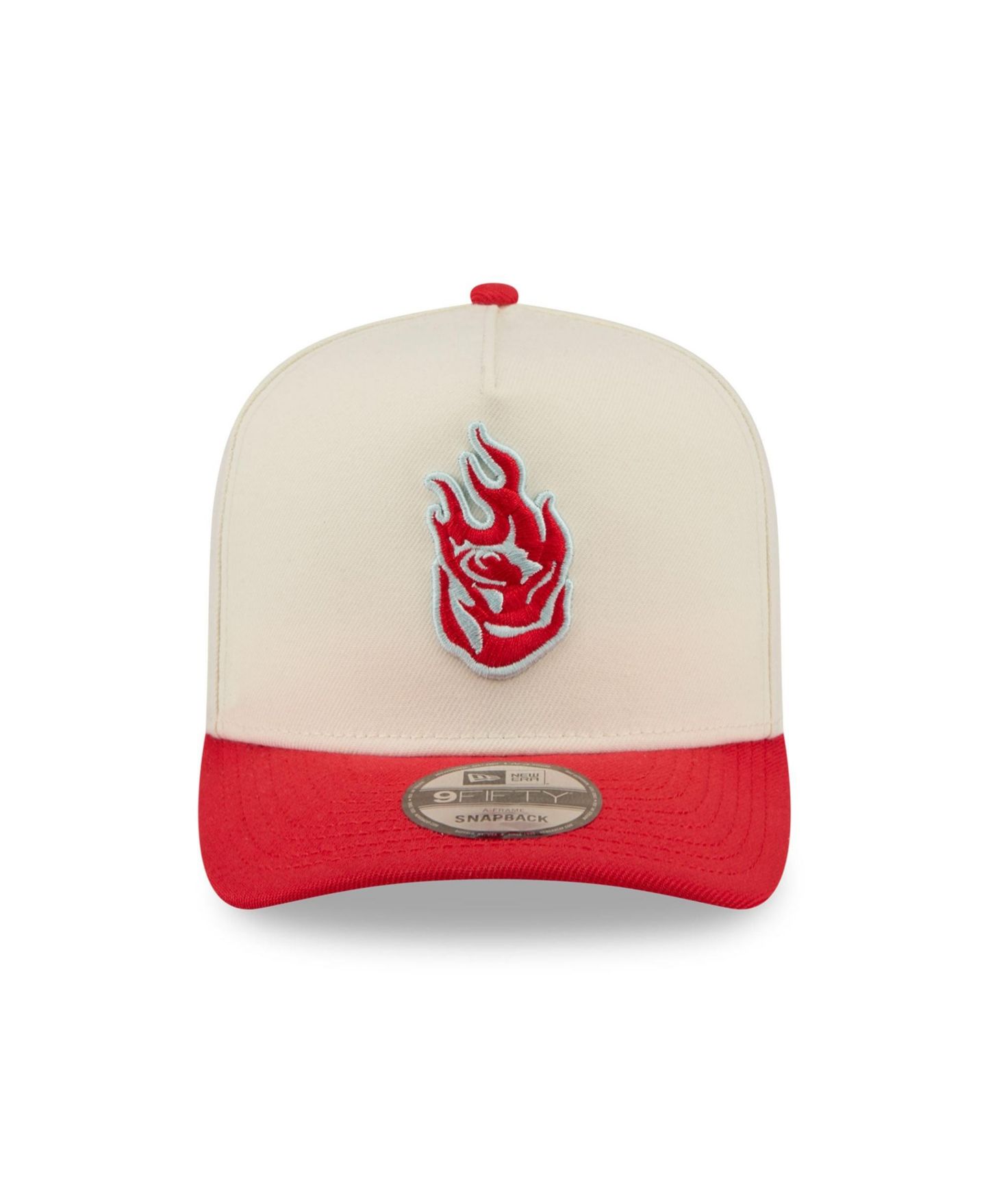 Мужская кепка New Era White Portland Fire Wordmark 9FIFTY A-Frame Snapback Hat — фото 2