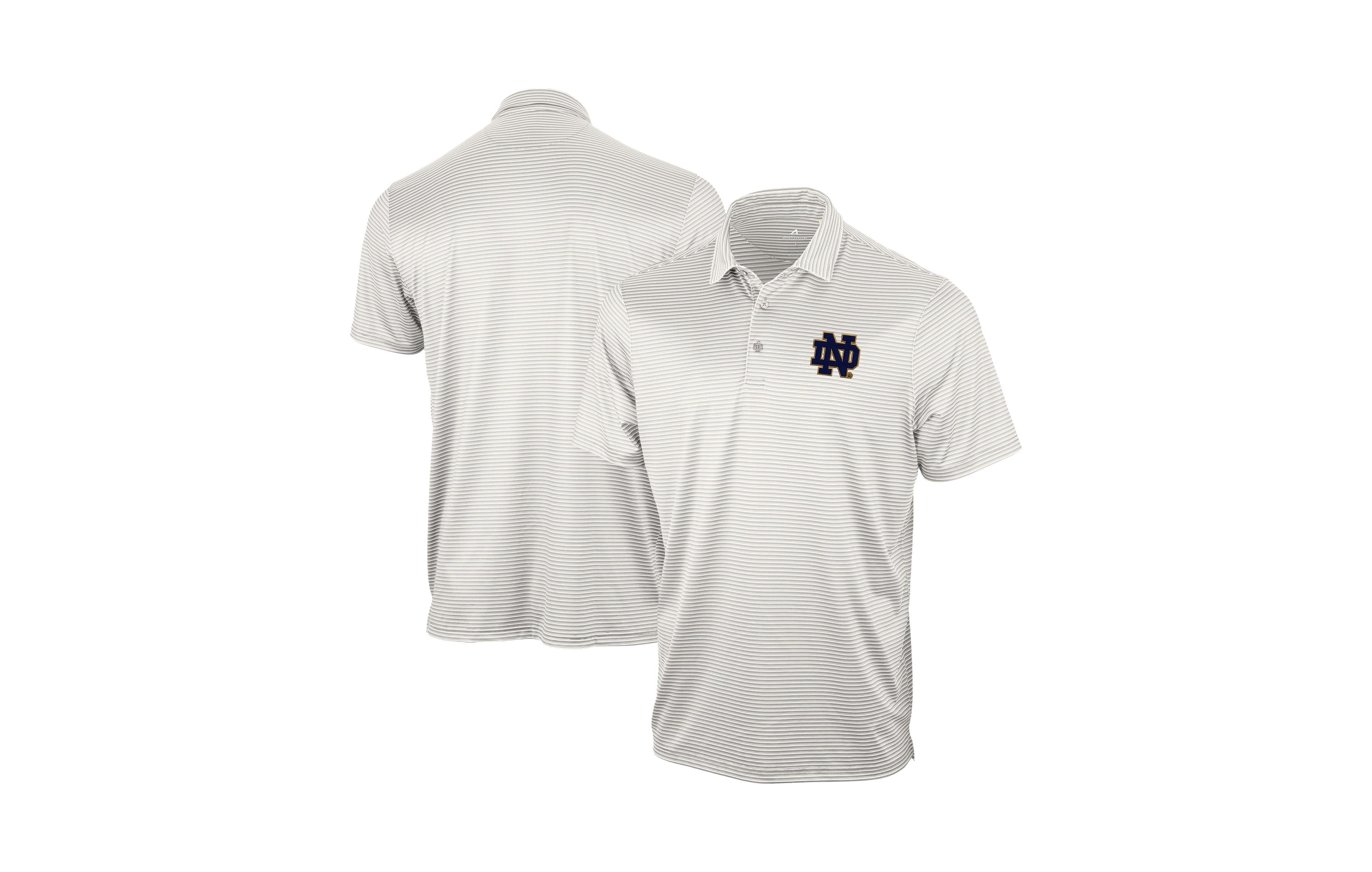 Antigua Men's Gray Notre Dame Fighting Irish Eager Polo Shirt