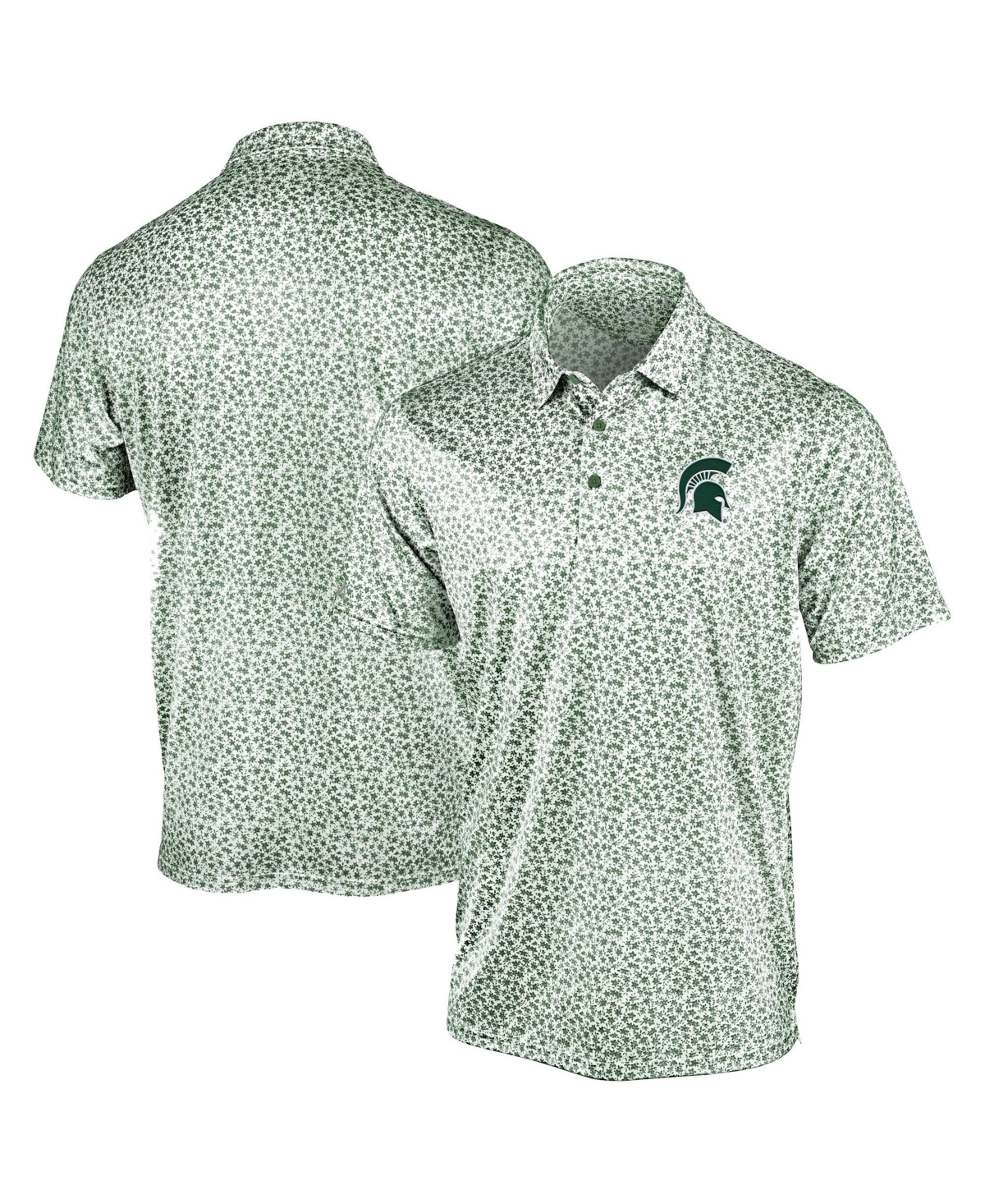 Antigua Men's Green Michigan State Spartans Flourish Polo Shirt - Green