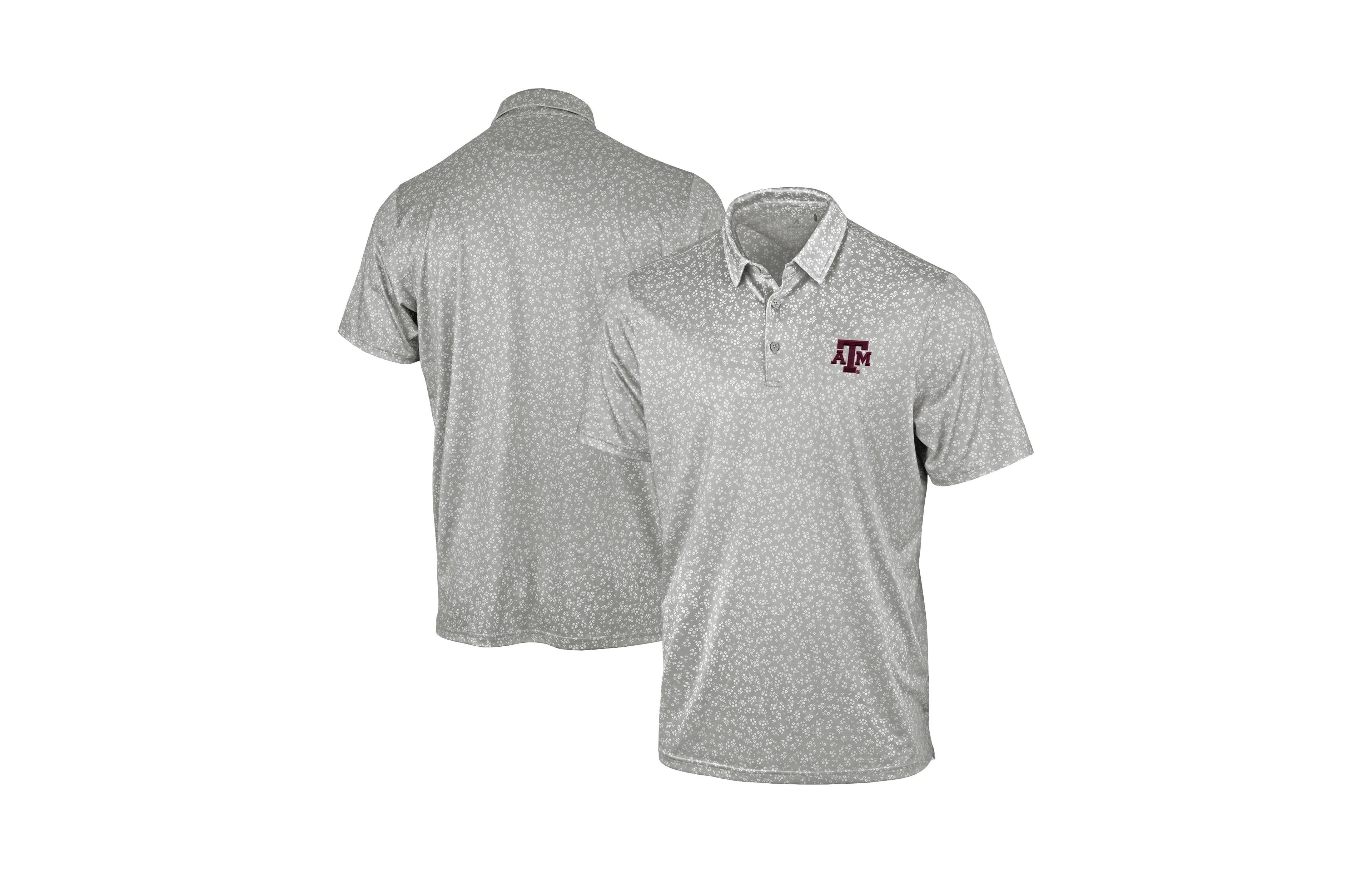 Antigua Men's Gray Texas A M Aggies Mono Floral Polo Shirt