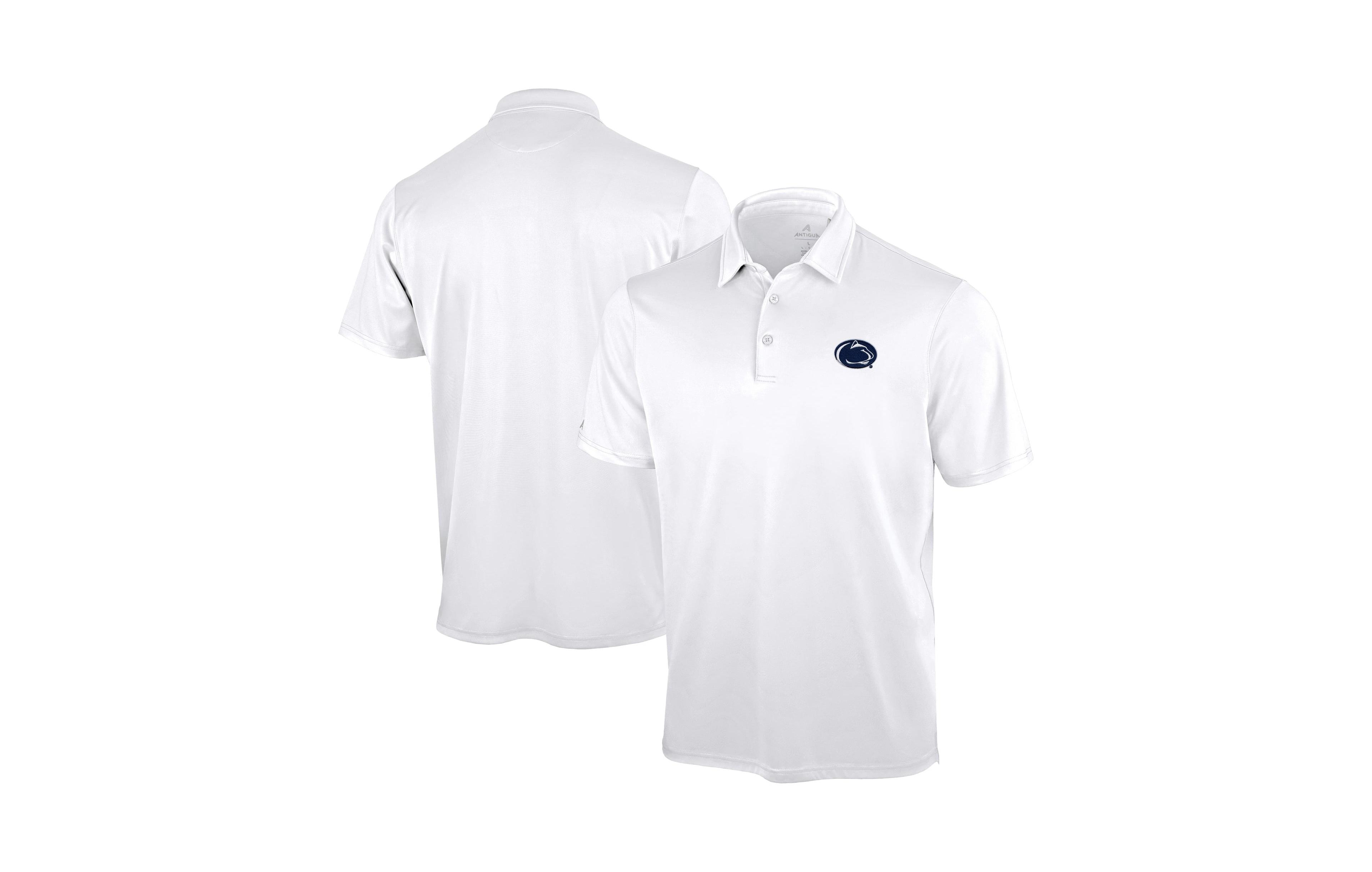 Antigua Men's White Penn State Nittany Lions Unshakeable Solid Polo Shirt