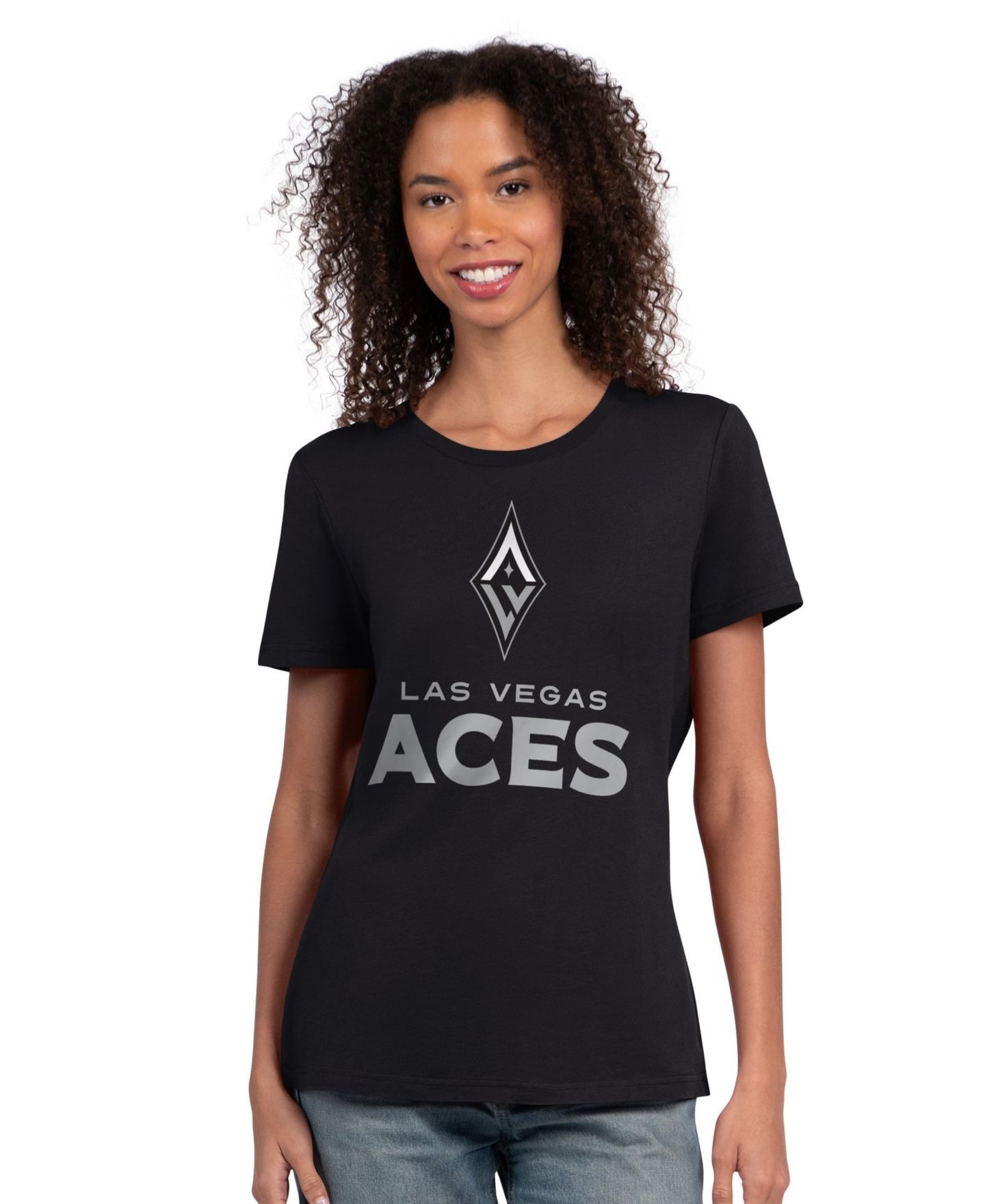 Женская футболка Starter Black Las Vegas Aces WNBA 30th Anniversary Scoop Neck — фото 1