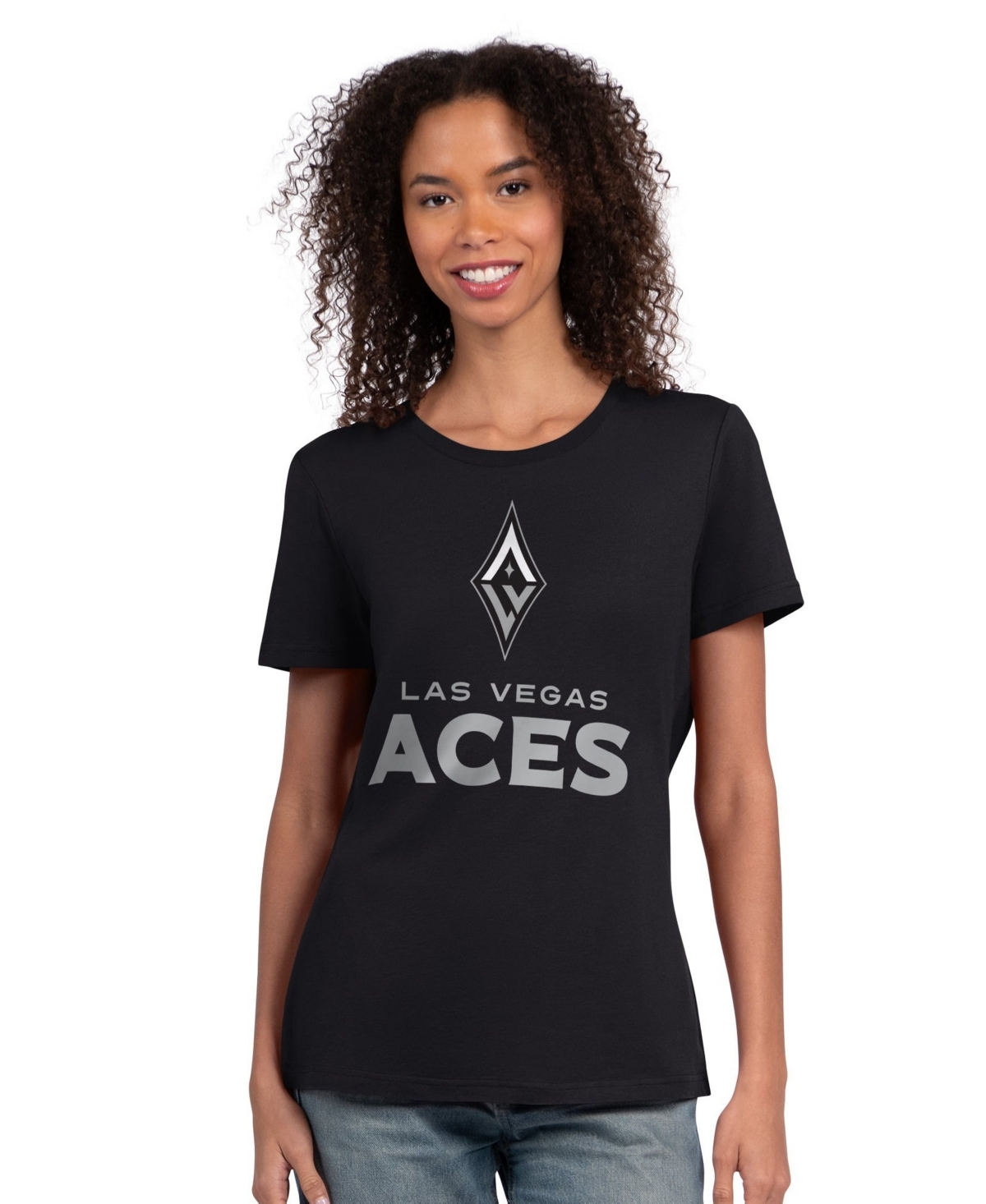 Starter Women's Black Las Vegas Aces Wnba 30th Anniversary Scoop Neck T-Shirt - Black