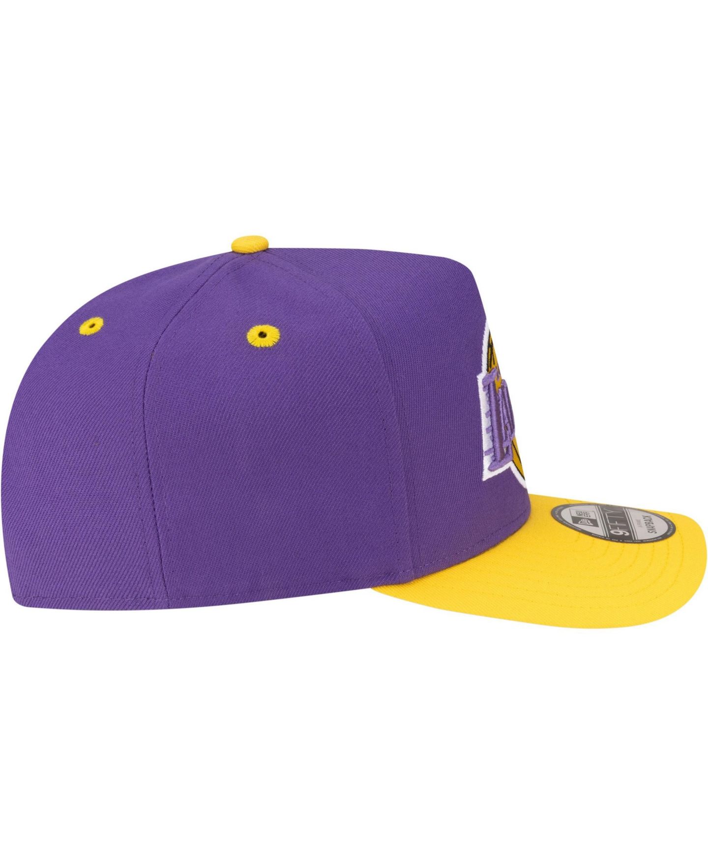 Мужская кепка New Era Purple/Gold Los Angeles Lakers 80s Throwback A-Frame 9FIFTY Snapback Hat — фото 7