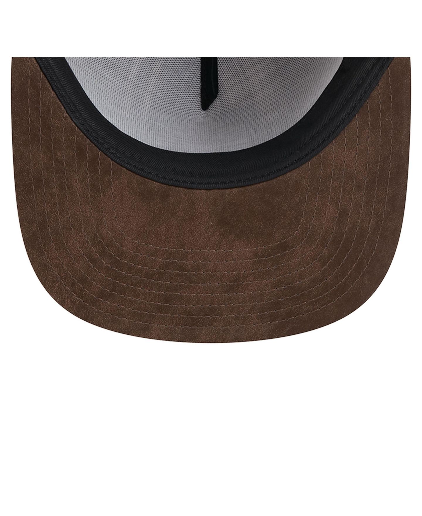 Мужская кепка New Era Brown Milwaukee Bucks Plaid 9FIFTY A-Frame Adjustable Hat — фото 5