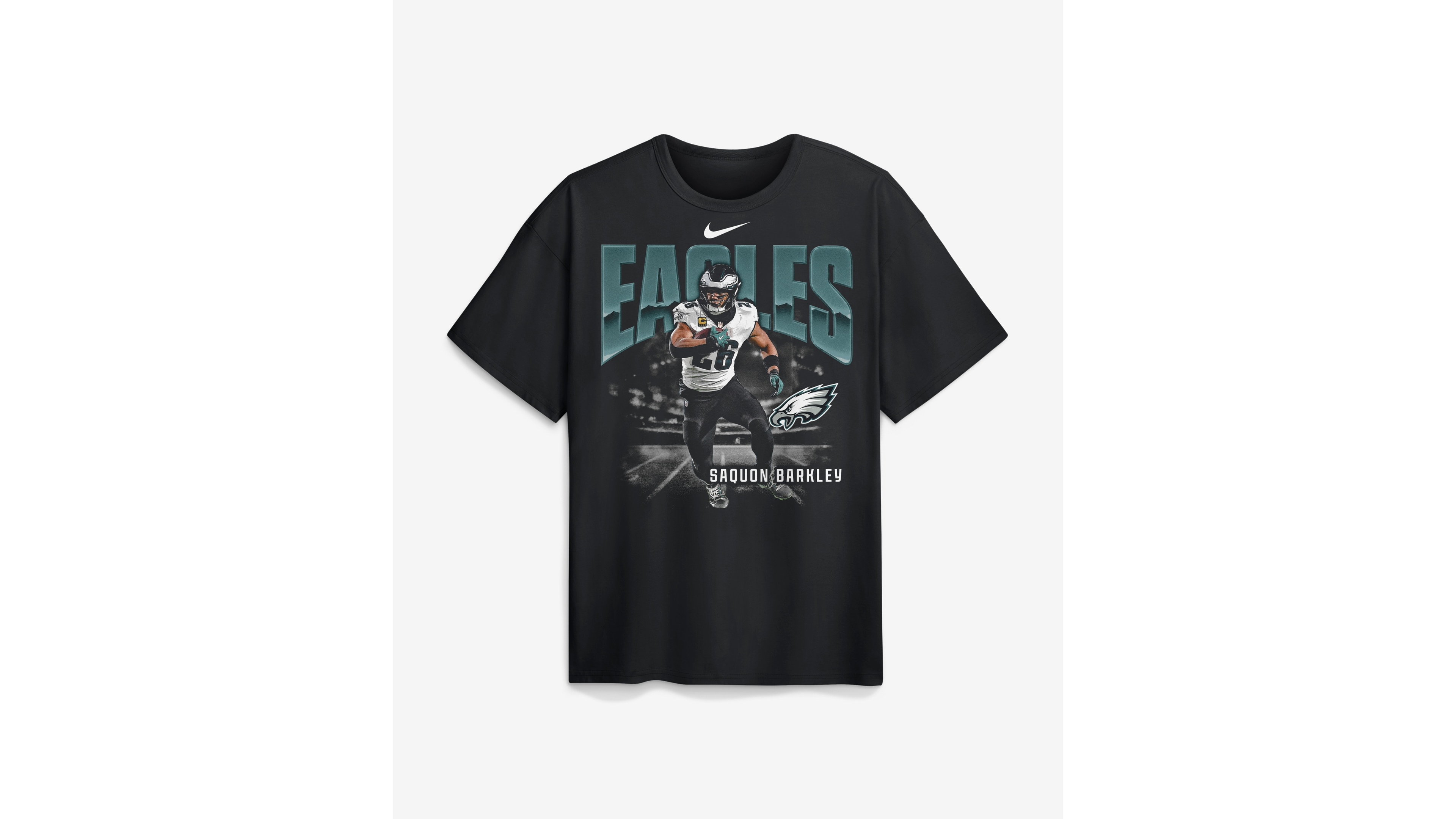Nike Men's Saquon Barkley Black Philadelphia Eagles Player Graphic Max90 T-Shirt