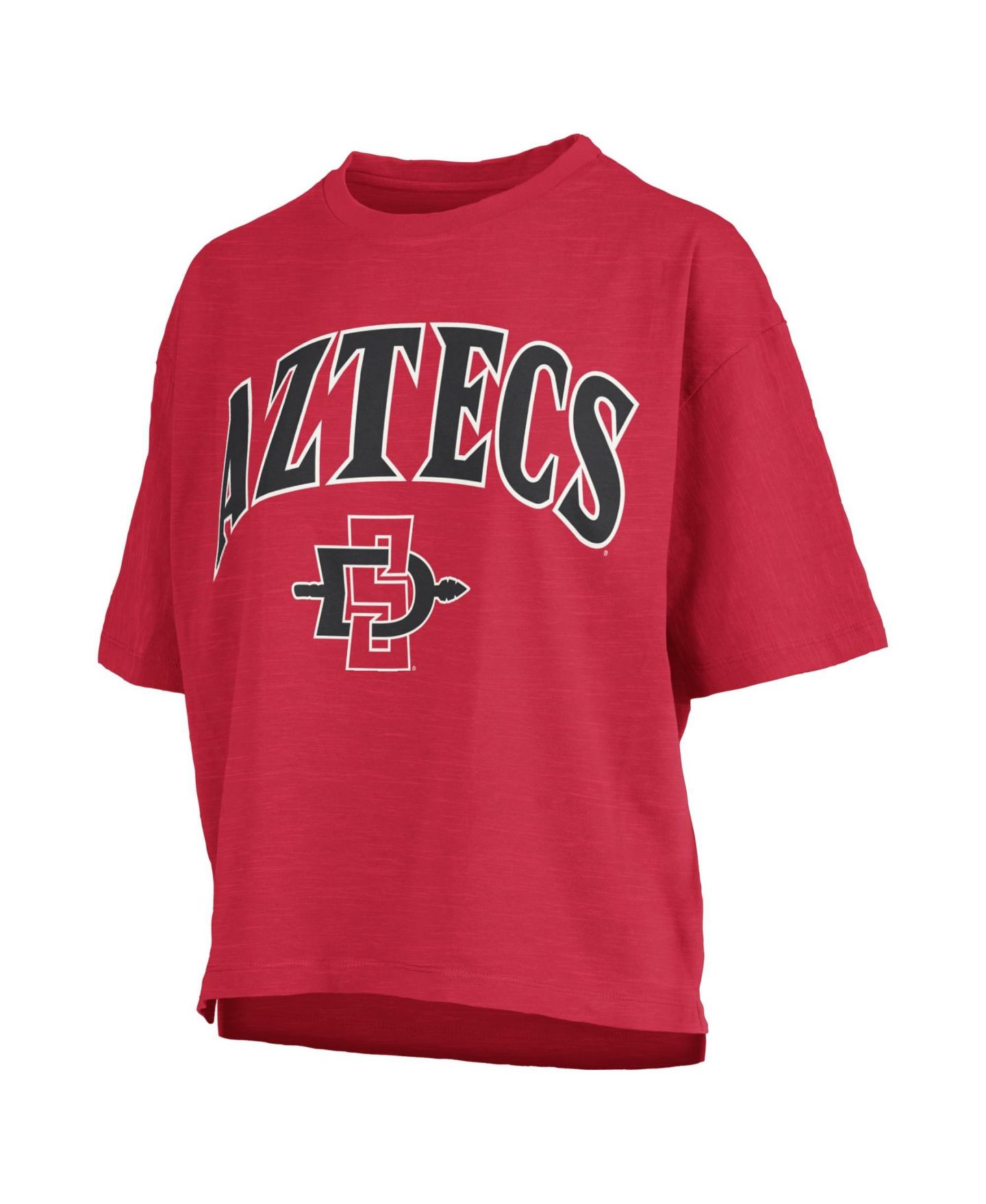 Женская футболка Pressbox Cardinal San Diego State Aztecs Oversized Nelson Arch Over Logo Slub — фото 2