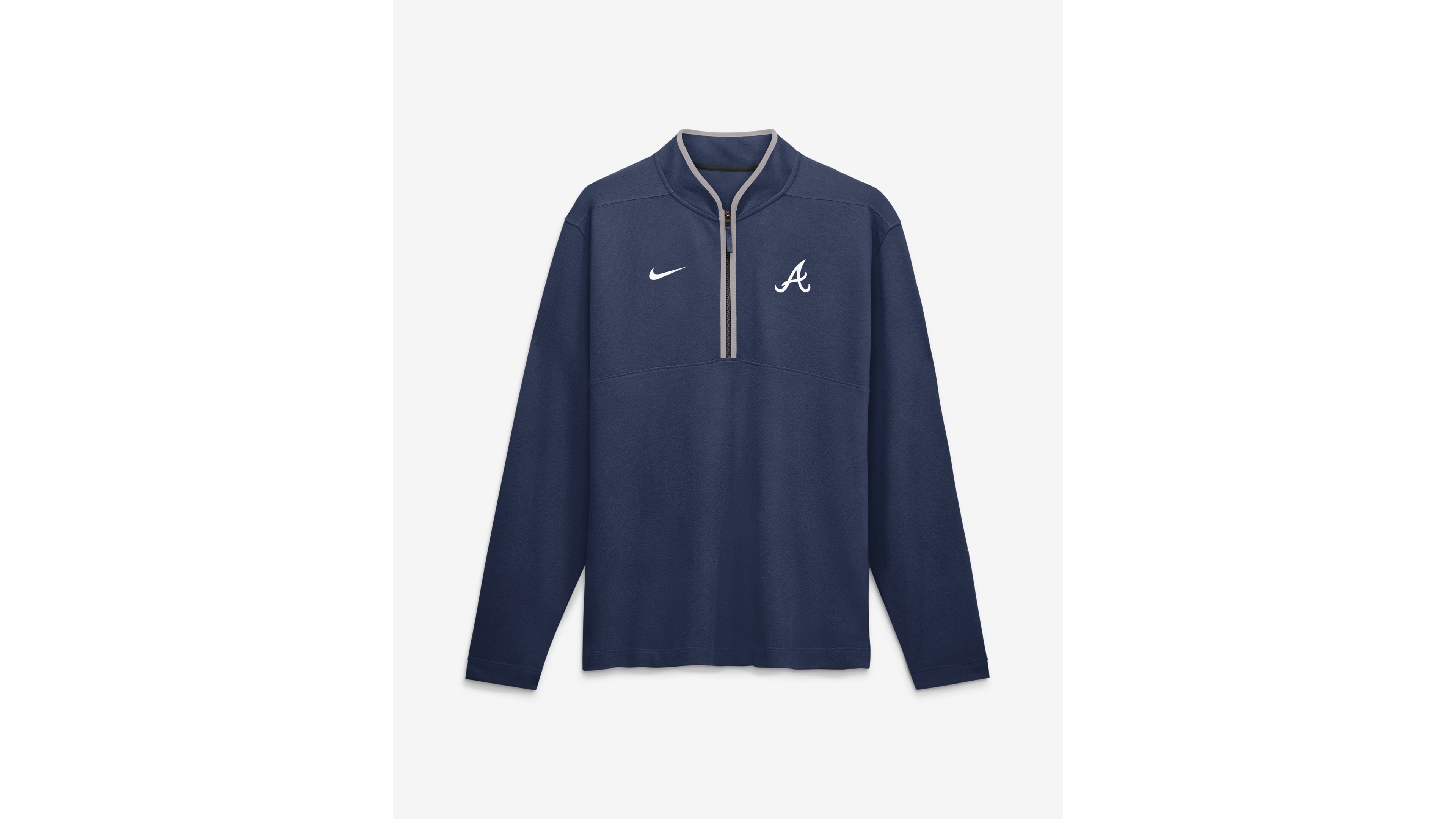 Nike Men's Navy Atlanta Braves Dri-fit Victory Half-Zip Pullover