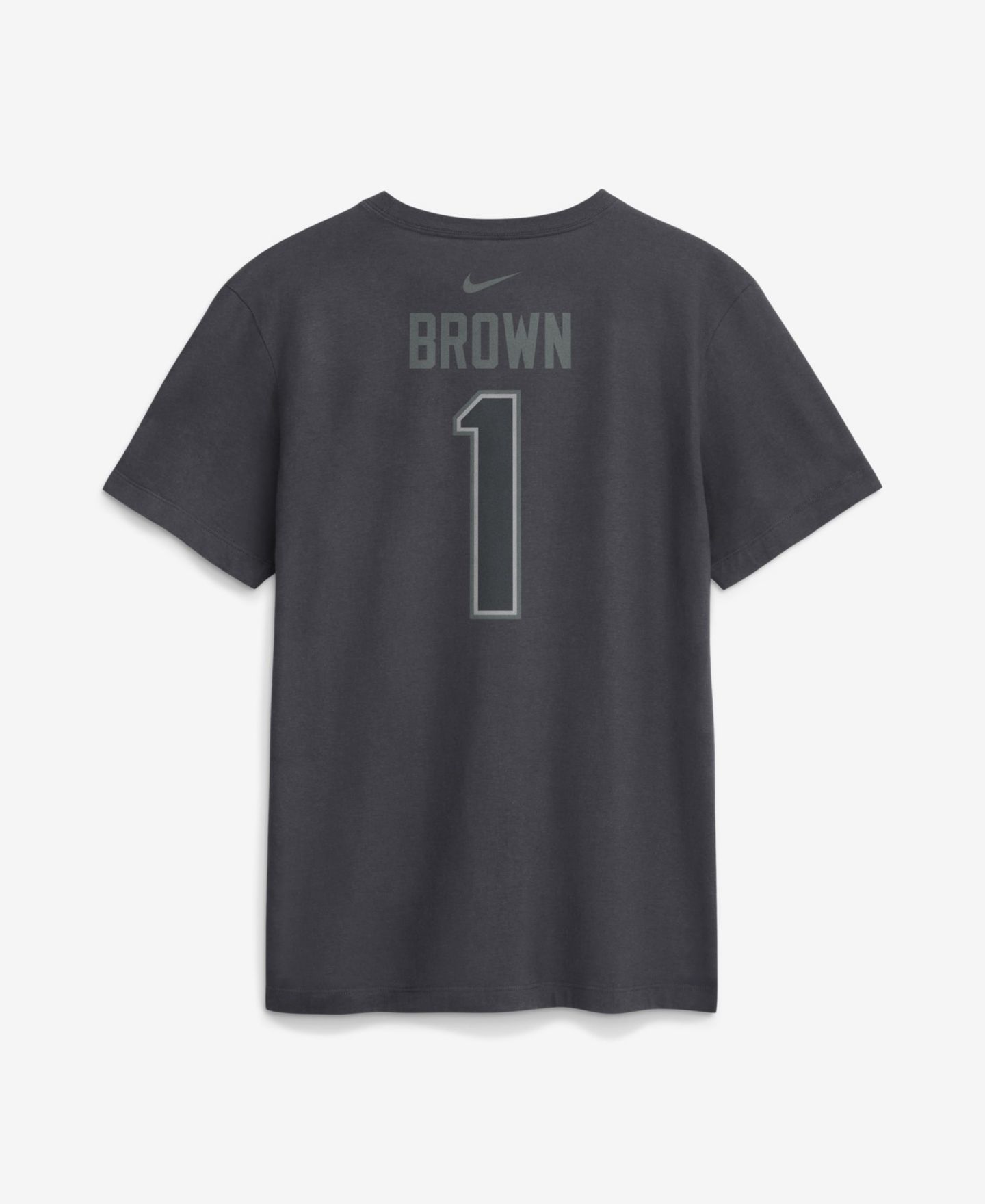 Мужская футболка Nike A.J. Brown Anthracite New England Patriots Name & Number — фото 3