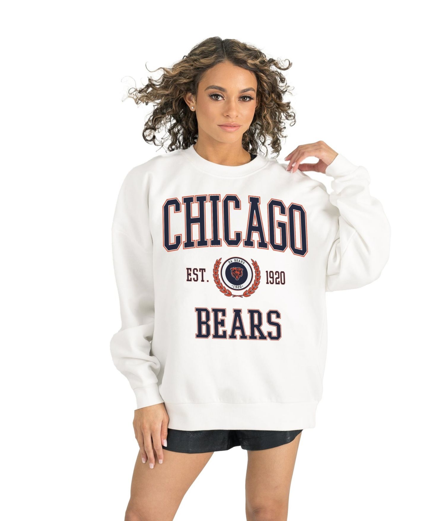 Женская толстовка Gameday Couture White Chicago Bears Timeless Triumph Premium Fleece Pullover — фото 3