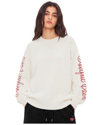 Women's Script Embroidery Sweater