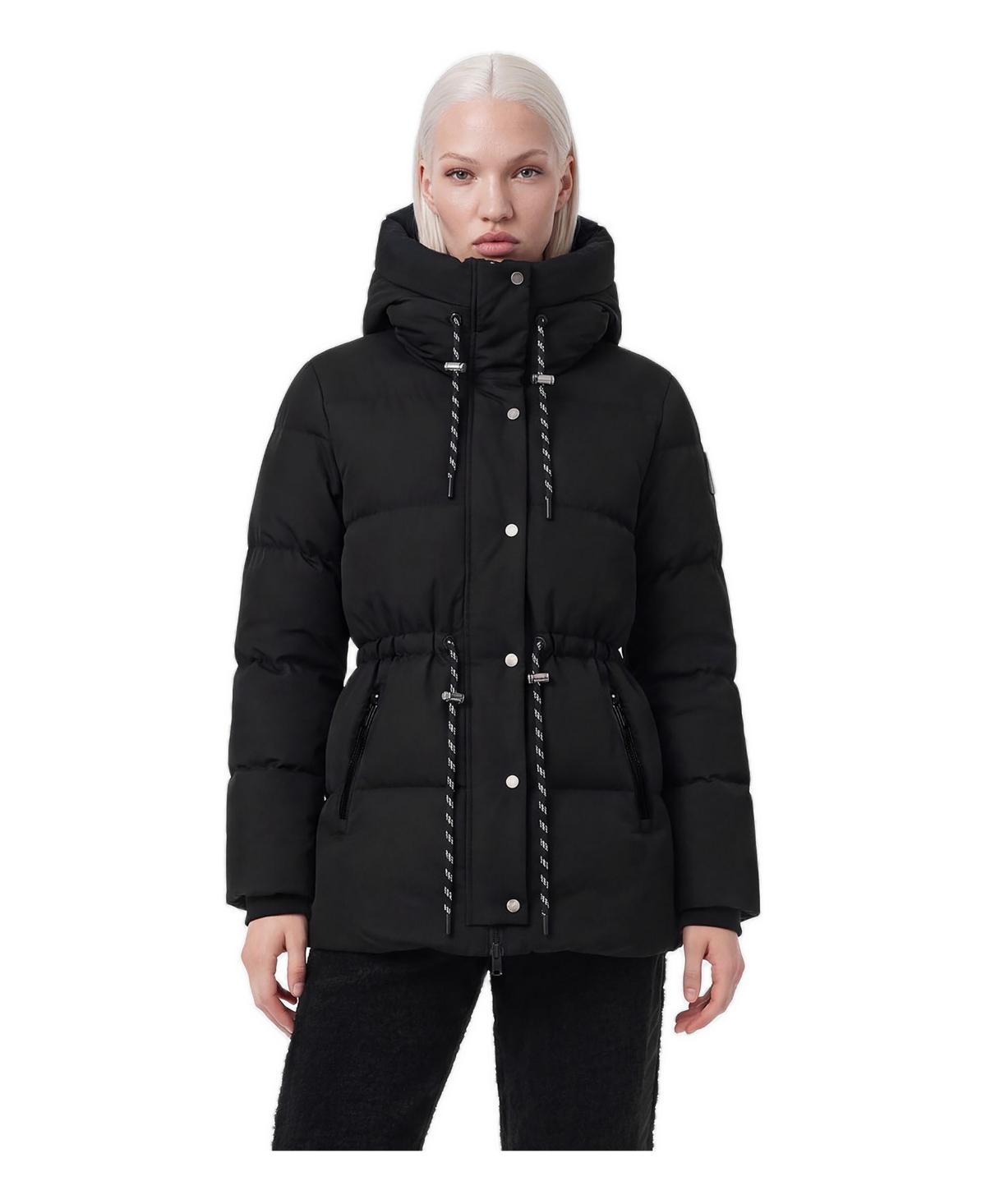 Alpenhaus Women's Montbelle Hooded Relaxed-Fit Short Puffer Jacket - Black