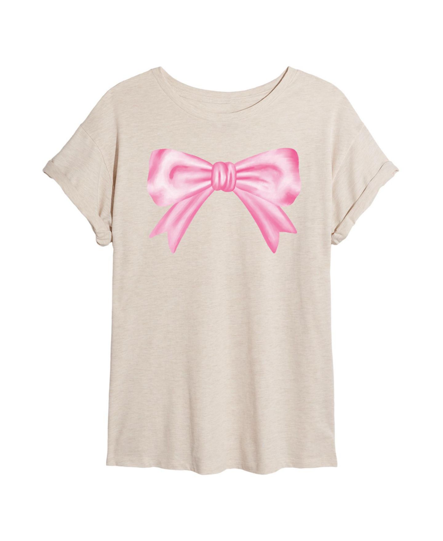 Женская футболка Instant Message Painted Bow Relaxed-Fit Graphic, цвет: Берёзовый — фото 6