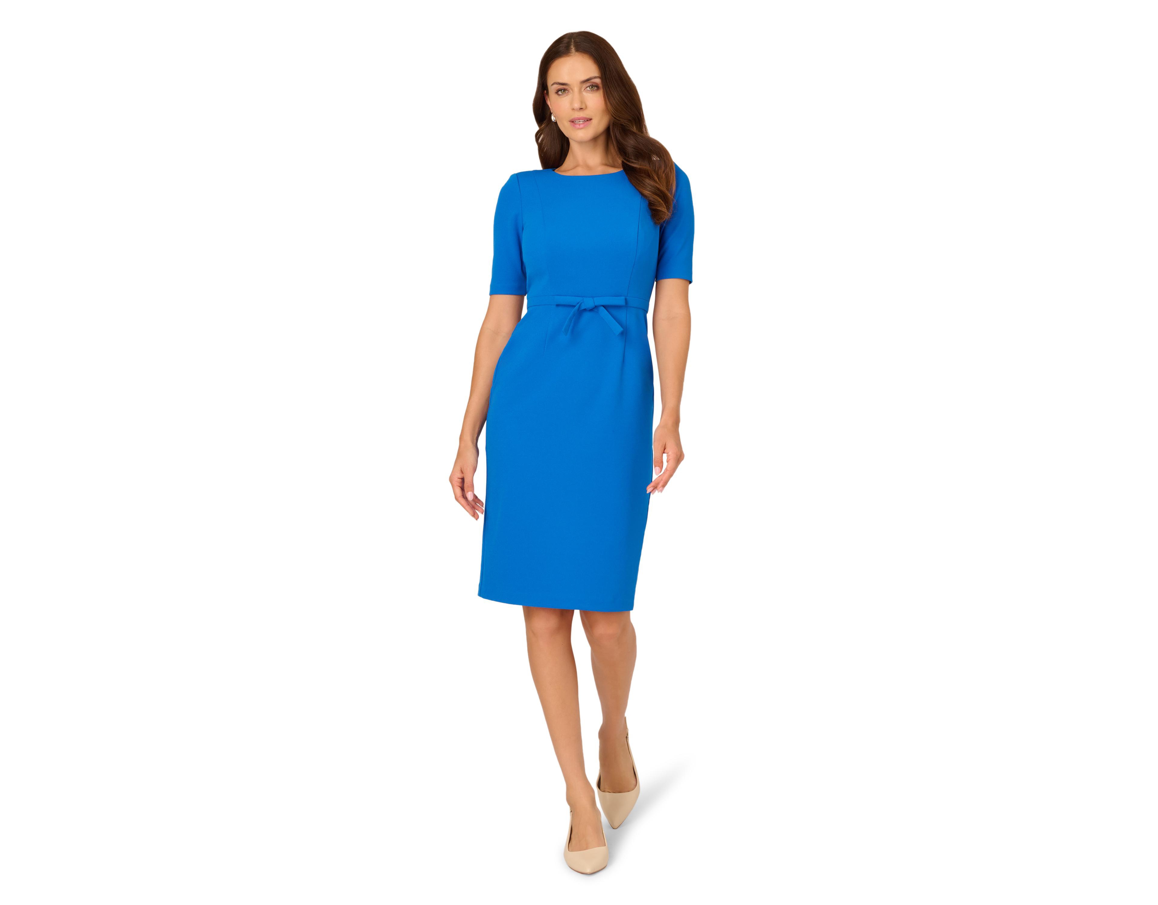 Adrianna Papell Women's Mini Bow-Front Sheath Dress