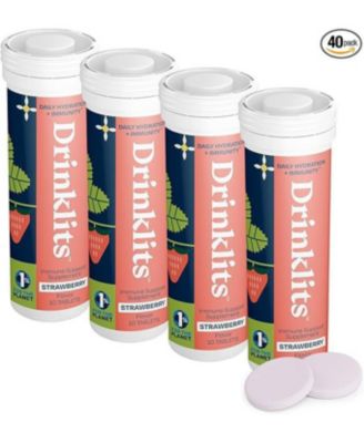 Strawberry Daily Immune Support Tablets 4 Tubes 40 Servings
