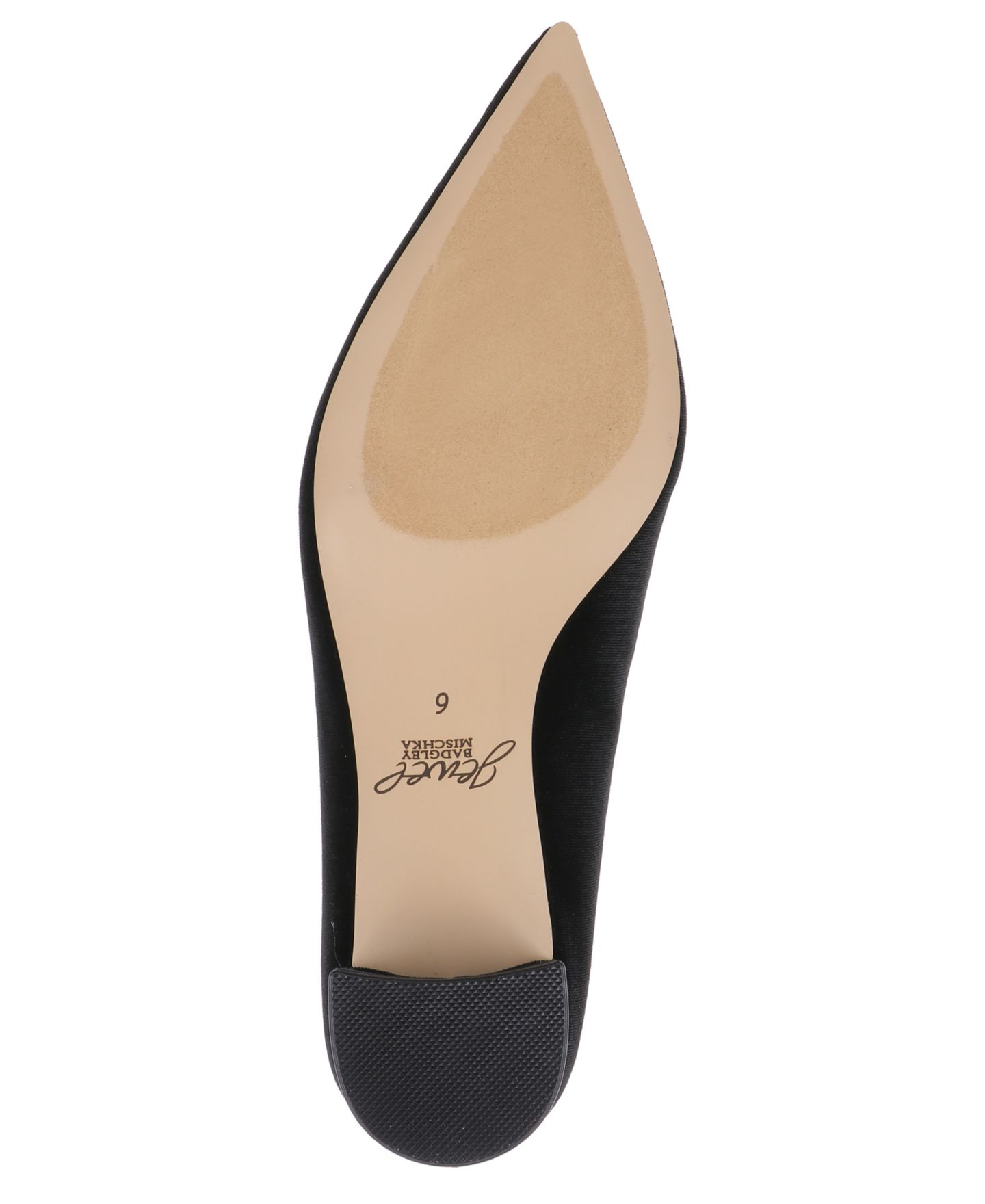 Женские туфли Jewel Badgley Mischka Bala Pointed Toe Block Heel, цвет: Чёрный бархатный — фото 5