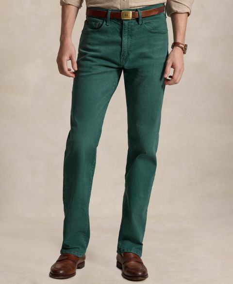 Мужские джинсы Polo Ralph Lauren Hampton Straight Stretch, цвет: Зелёный