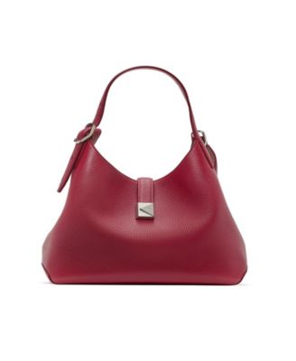 Deco Small Pebbled Leather Crossbody Tote Bag
