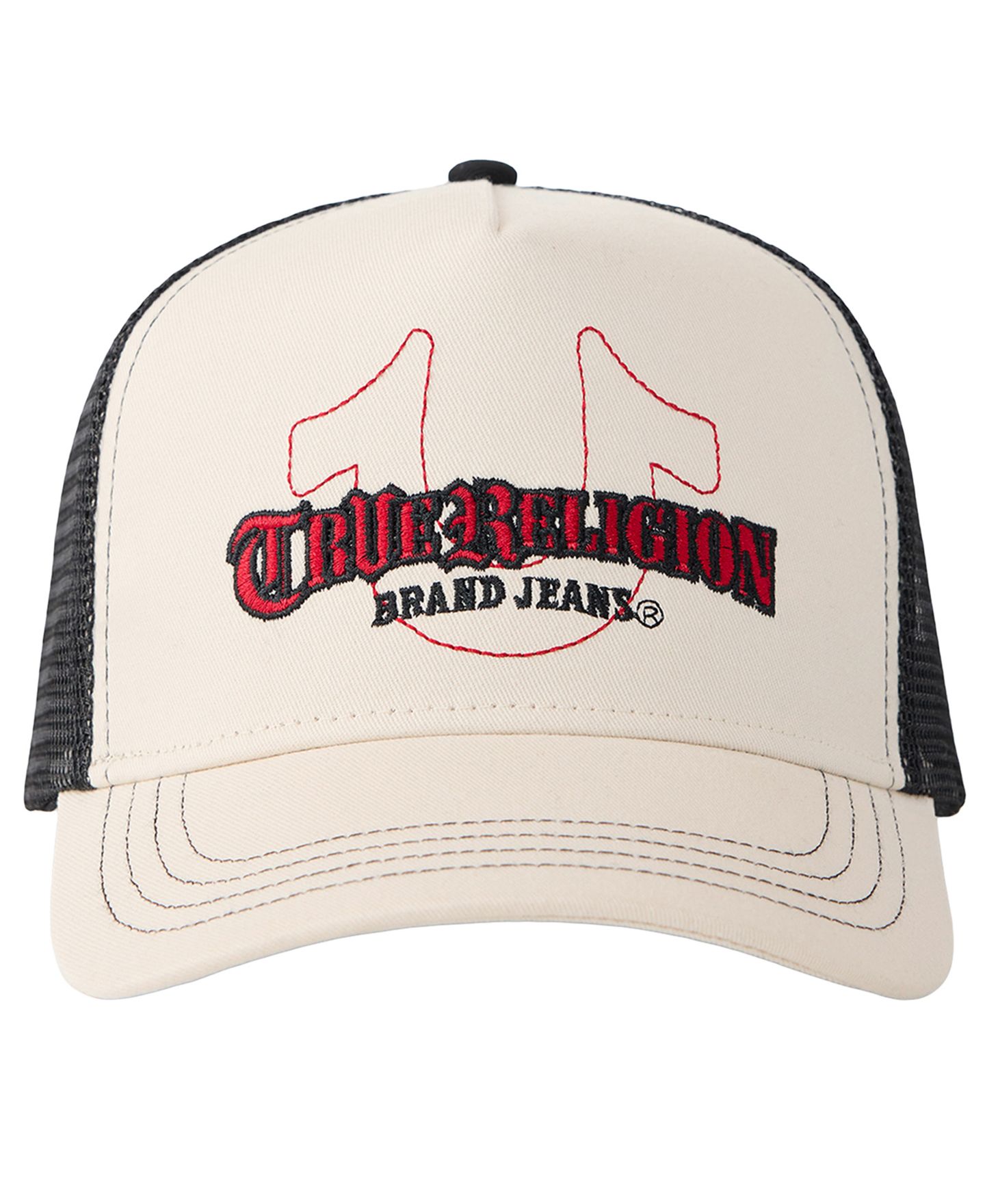 Мужская кепка True Religion Trucker Snapback Hat, цвет: Зимний белый — фото 1