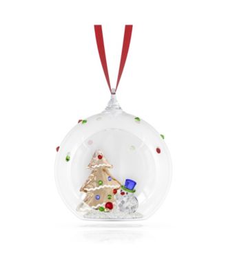 Holiday Cheers Tree and Snowman Ball Ornament