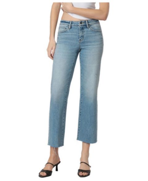 Женские джинсы Flying Monkey Arrow Mid-Rise Wide-Leg Cropped, цвет: Синий