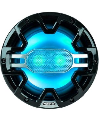 MM603 6.5-Inch 2-Way Marine Speakers with RGB LED and Black/White Grilles