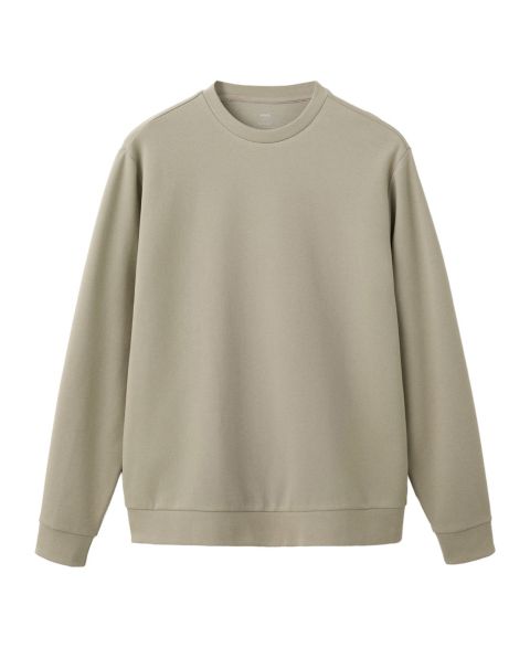 Мужская толстовка Mango Varese Crewneck Ribbed, цвет: Светлый пастельный серый