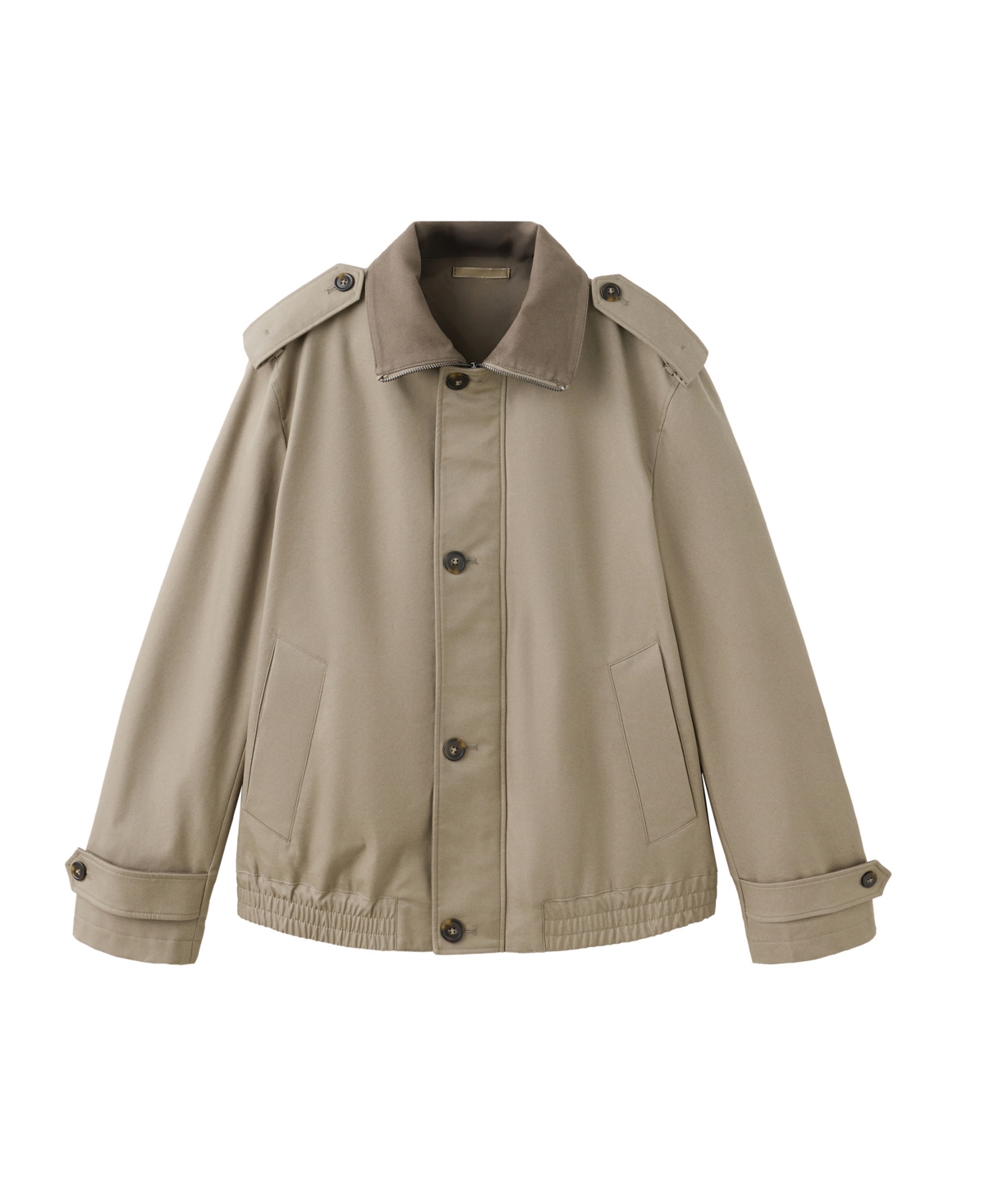 Mango Men's Enzo Straight-Fit Cotton-Blend Jacket - Medium Brown
