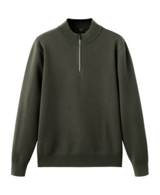 Men's Jersey Luxusp Quarter-Zip Slim-Fit Sweater