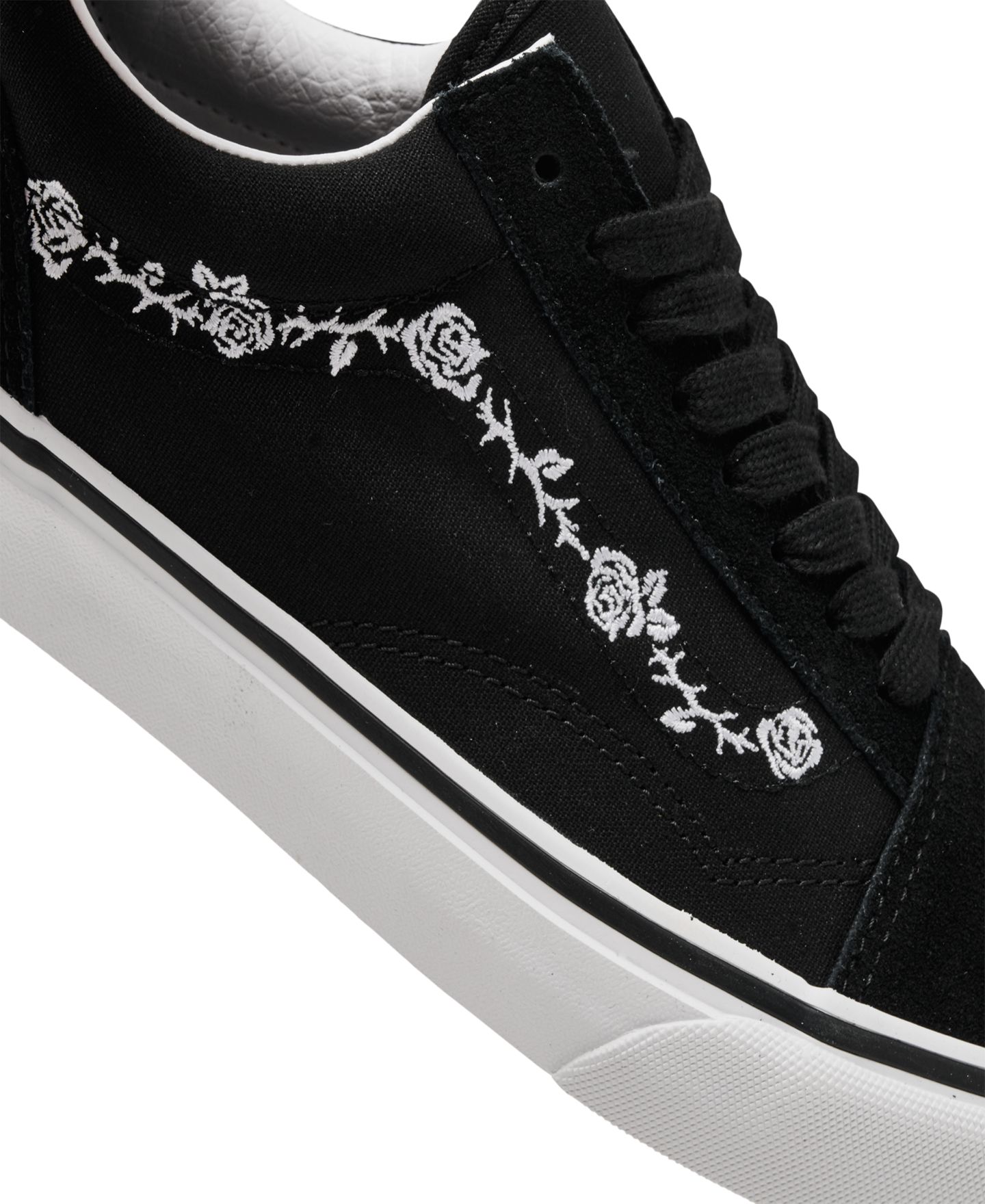 Женские кроссовки Vans Old Skool Rose & Thorns, цвет: Чёрный — фото 7