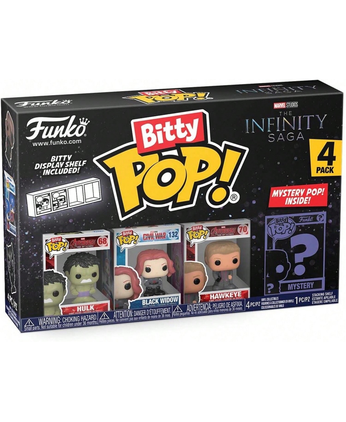 Funko Bitty Pop! Marvel Hulk Blind Box 4-Piece Vinyl Figures, 3+ - Multi