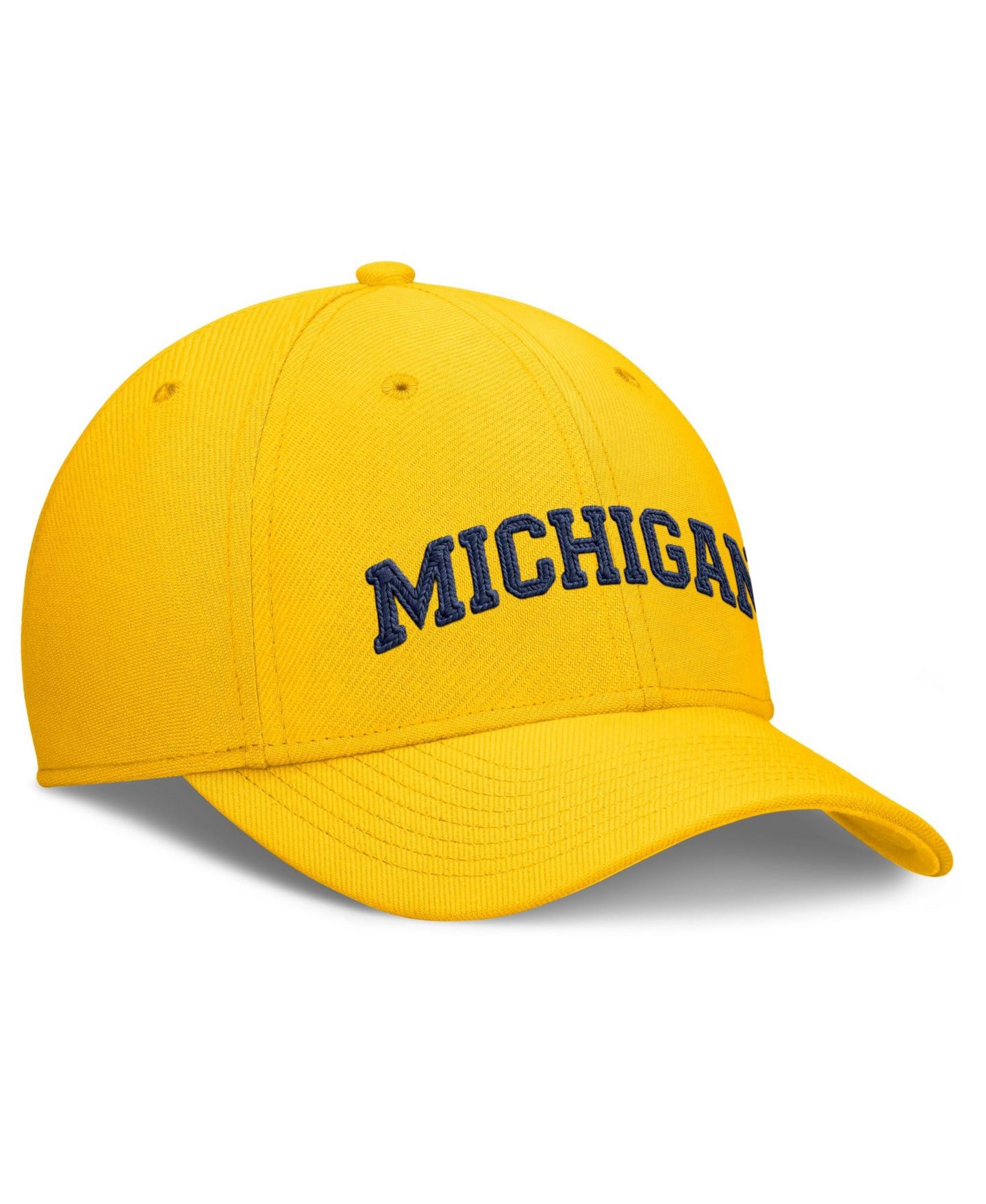 Мужской головной убор Jordan Maize Michigan Wolverines Letter Rise Swoosh Flex Dri-FIT Hat — фото 3