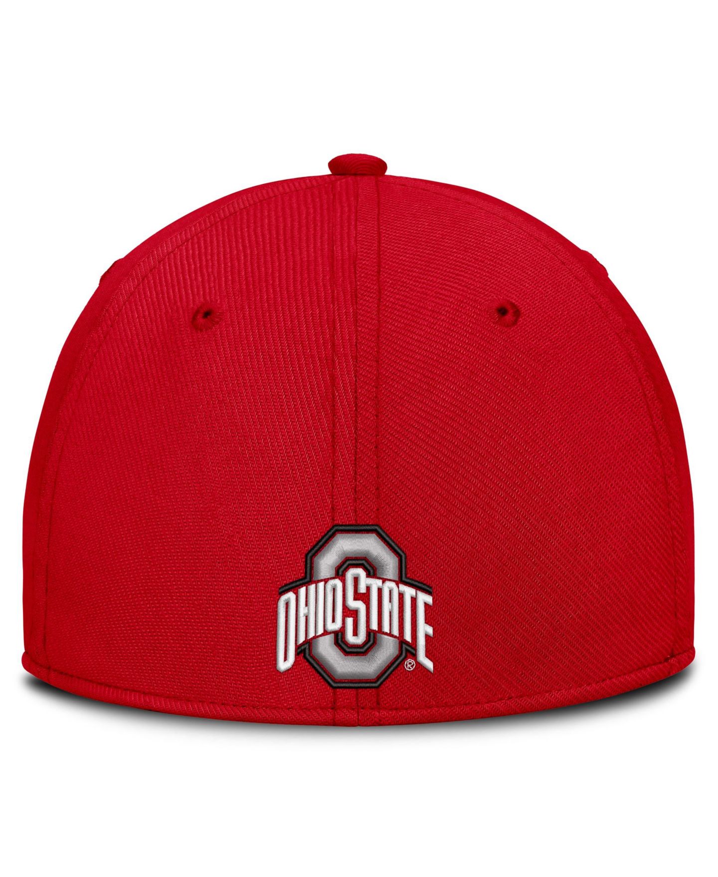Мужская кепка Nike Scarlet Ohio State Buckeyes Primetime Team Rise Dri-FIT Flex Hat — фото 5