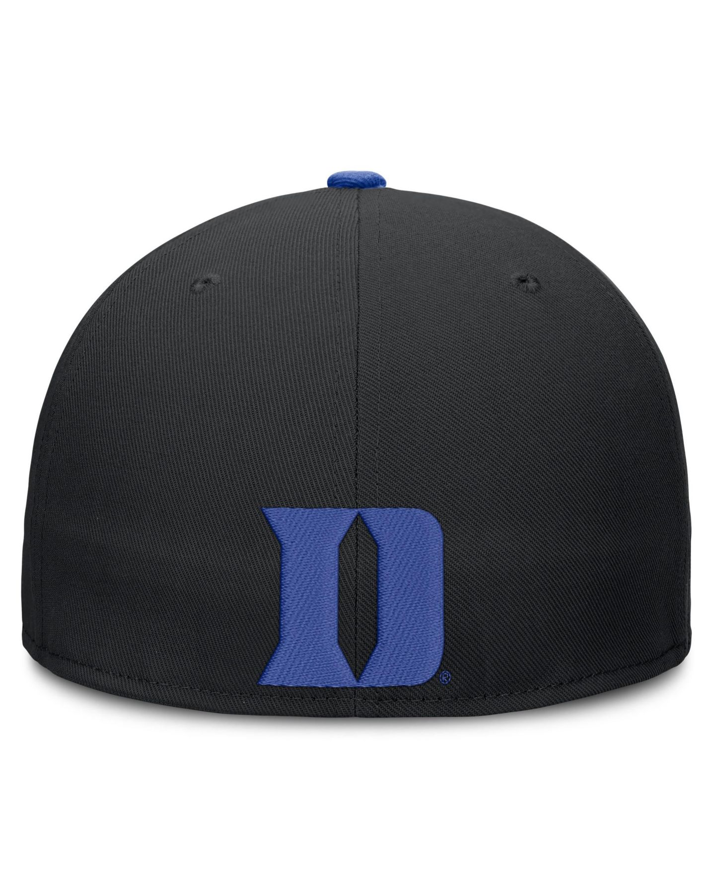 Мужская кепка Nike Black Duke Blue Devils Dri-FIT Primetime Script Fitted Hat — фото 5