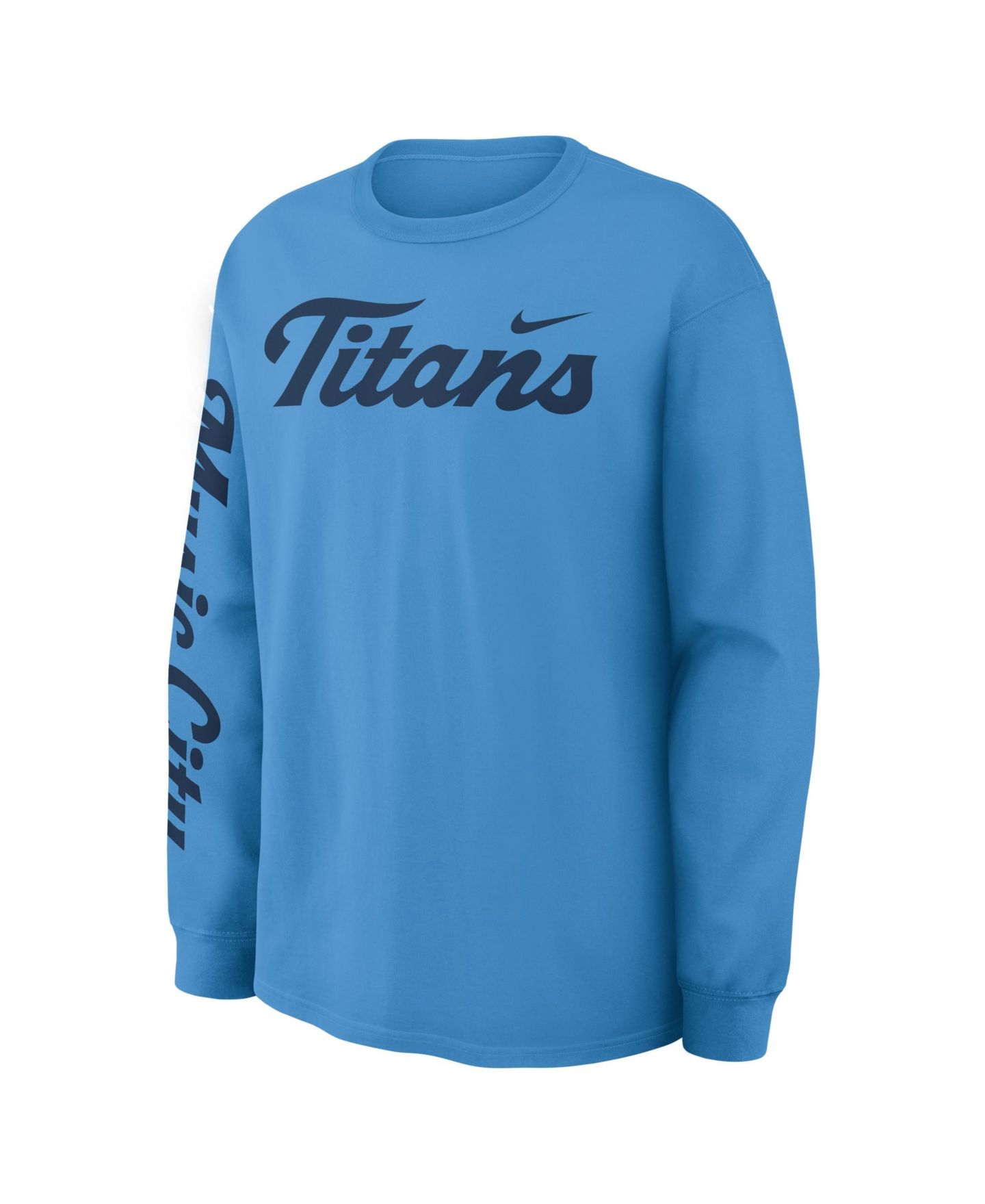 Мужская футболка Nike Light Blue Tennessee Titans 2026 Rivalries Collection Max90 Long-Sleeve — фото 5
