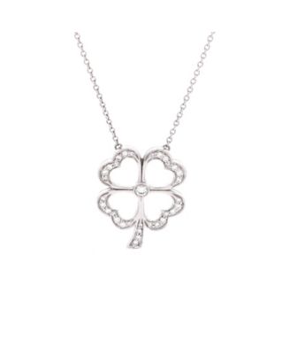 Pre-Owned Tiffany and Co Four Leaf Clover Pendant Necklace