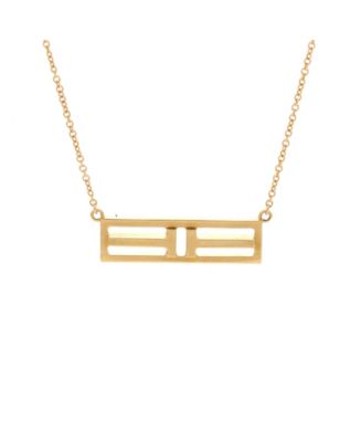 Pre-Owned Tiffany and Co T Open Horizontal Bar Pendant Necklace - Macy's