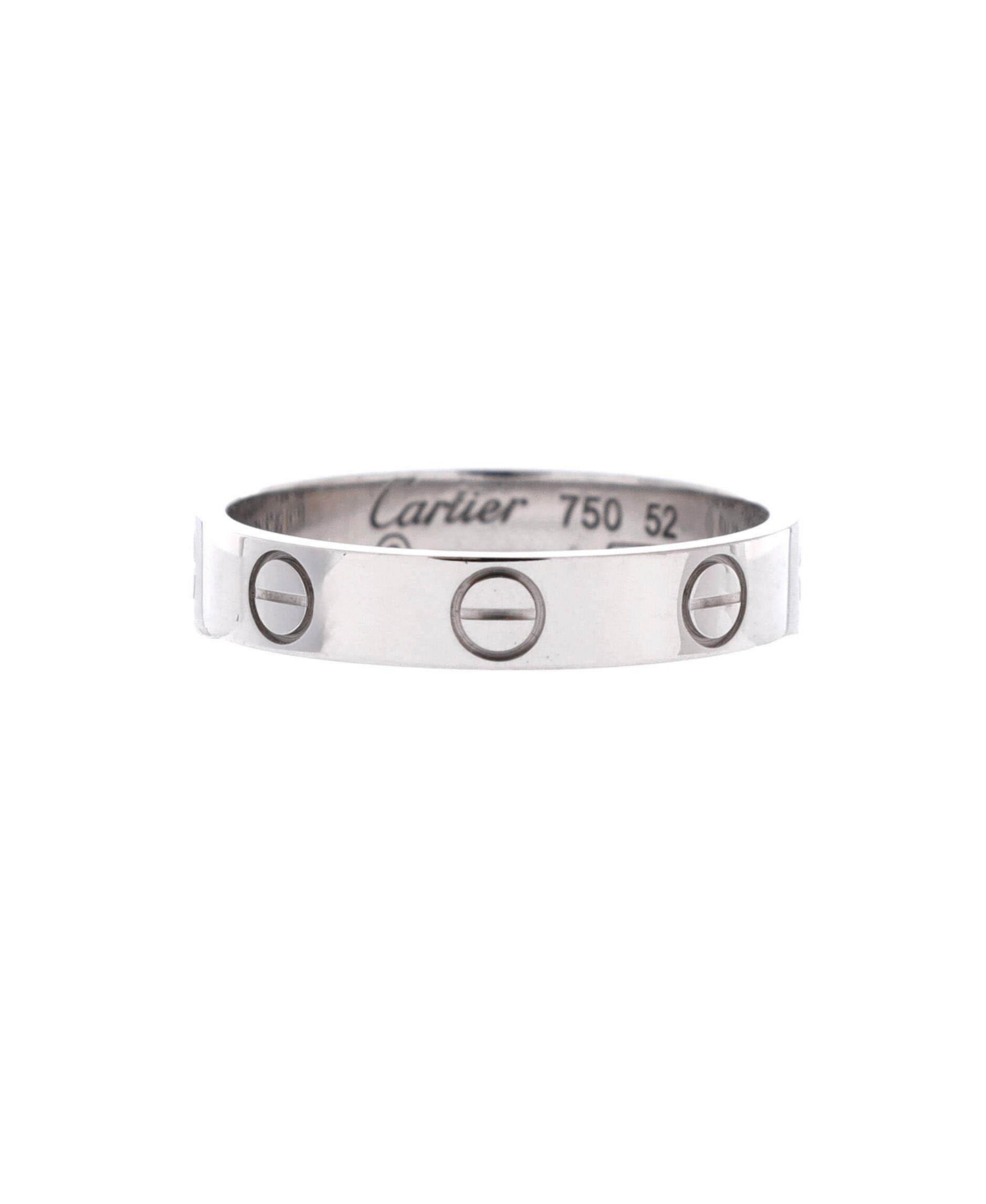 Pre-Owned Cartier Love Wedding Band Ring - 18k white gold