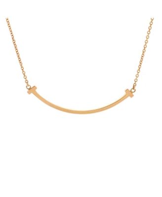 Pre-Owned Tiffany and Co T Smile Pendant Necklace
