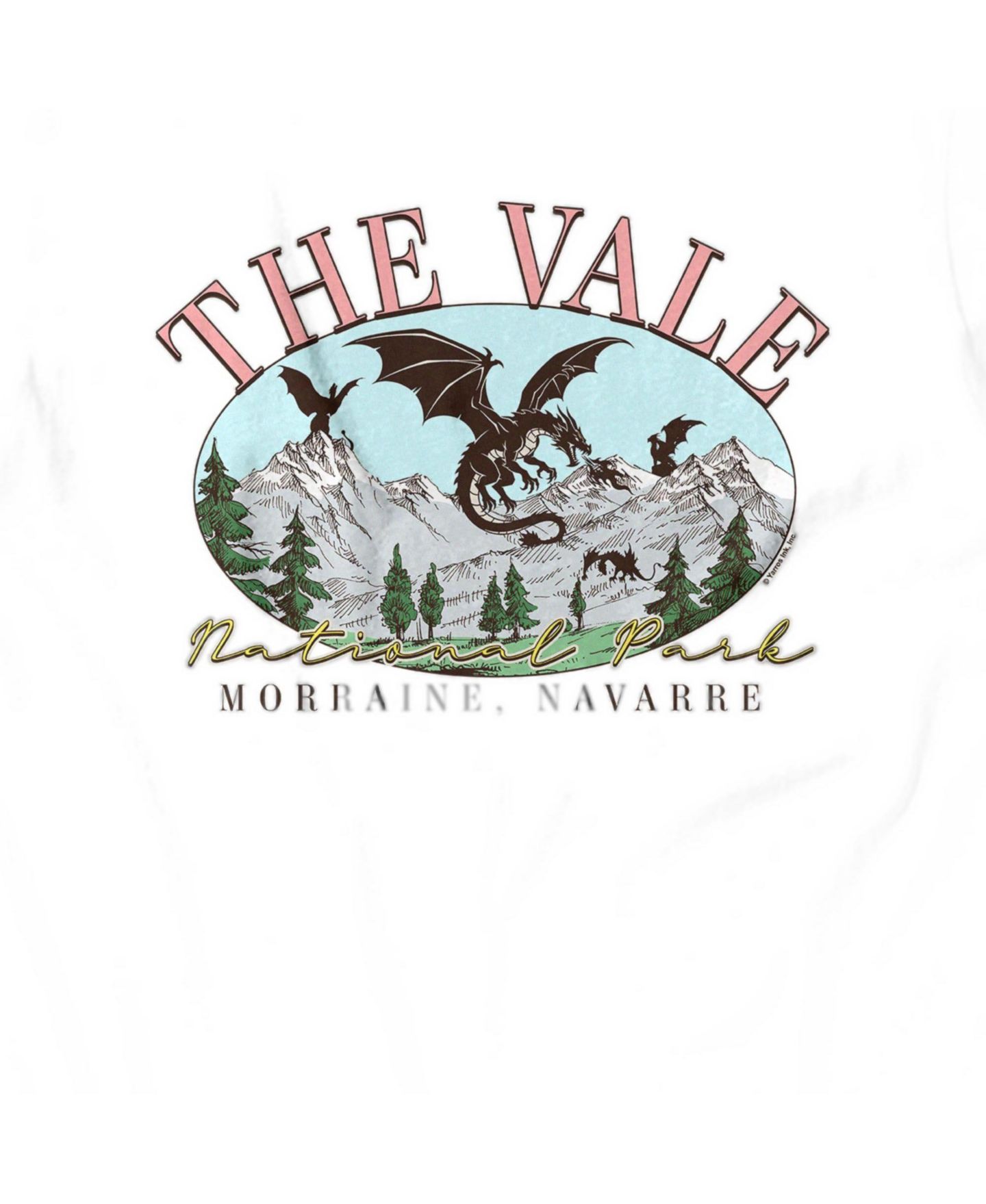 Мужская футболка Fourth Wing The Empyrean The Vale National Park Graphic Crewneck, цвет: Белый — фото 3