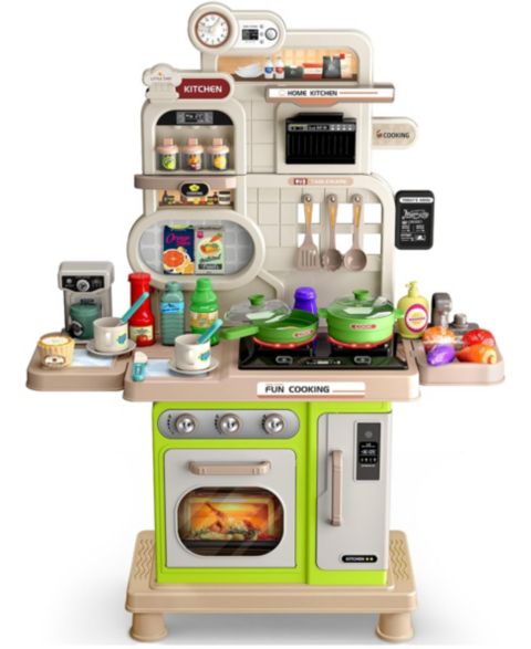 Детский игровой набор GNUADZ Light & Sound Working Sink Kitchen Playset, 3–5 лет, цвет: Зелёный