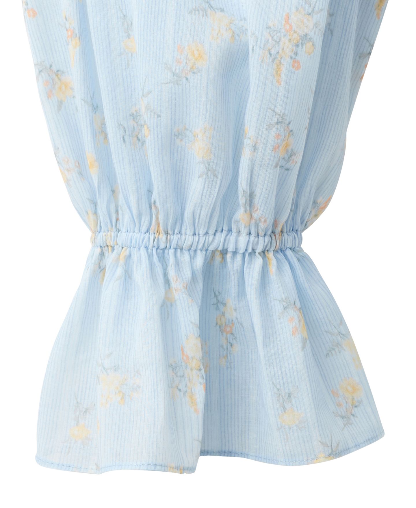 Женская блузка Mango Corgi Floral-Print Cropped Long-Sleeve V-Neck, цвет: Синий — фото 6