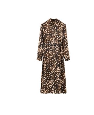 Women's Camila Animal-Print Long-Sleeve Midi Shirt Dress