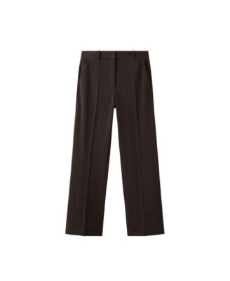 Women's Pinstripe Straight-Fit Pants
