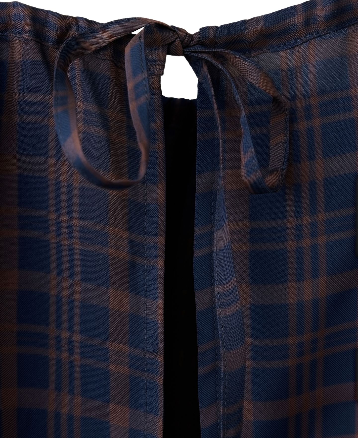 Женская блузка Mango Plaid Gathered Sleeveless, цвет: Синий — фото 6