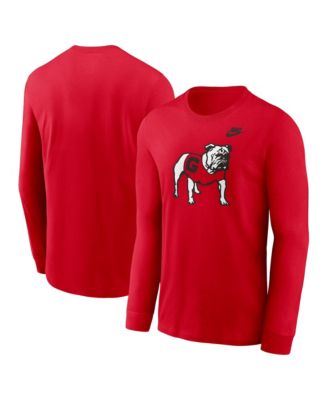 Men's Red Georgia Bulldogs Legacy Primary Logo Long-Sleeve T-Shirt