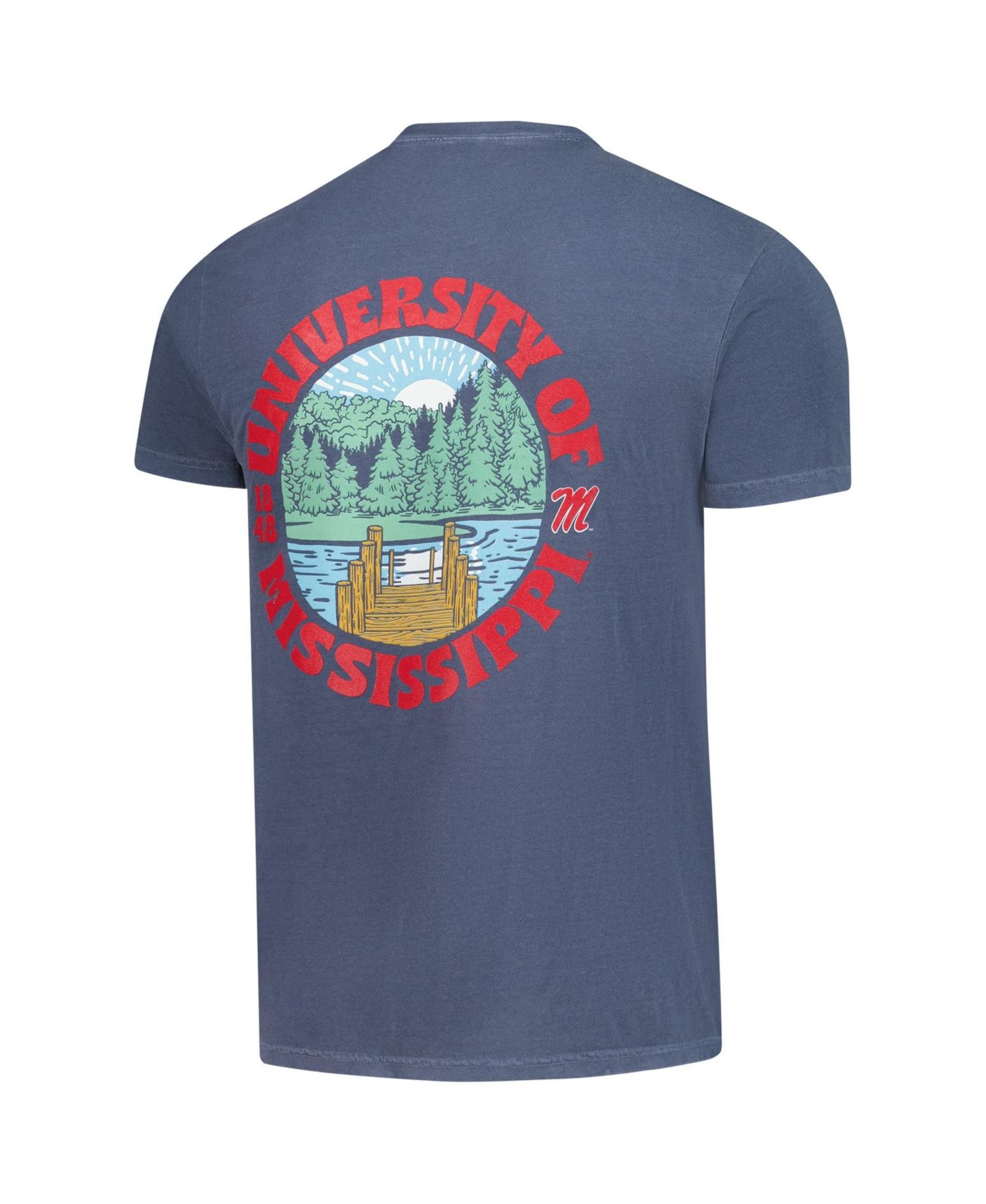 Мужская футболка Image One Navy Ole Miss Rebels Comfort Colors Thick Lined Landscape — фото 3