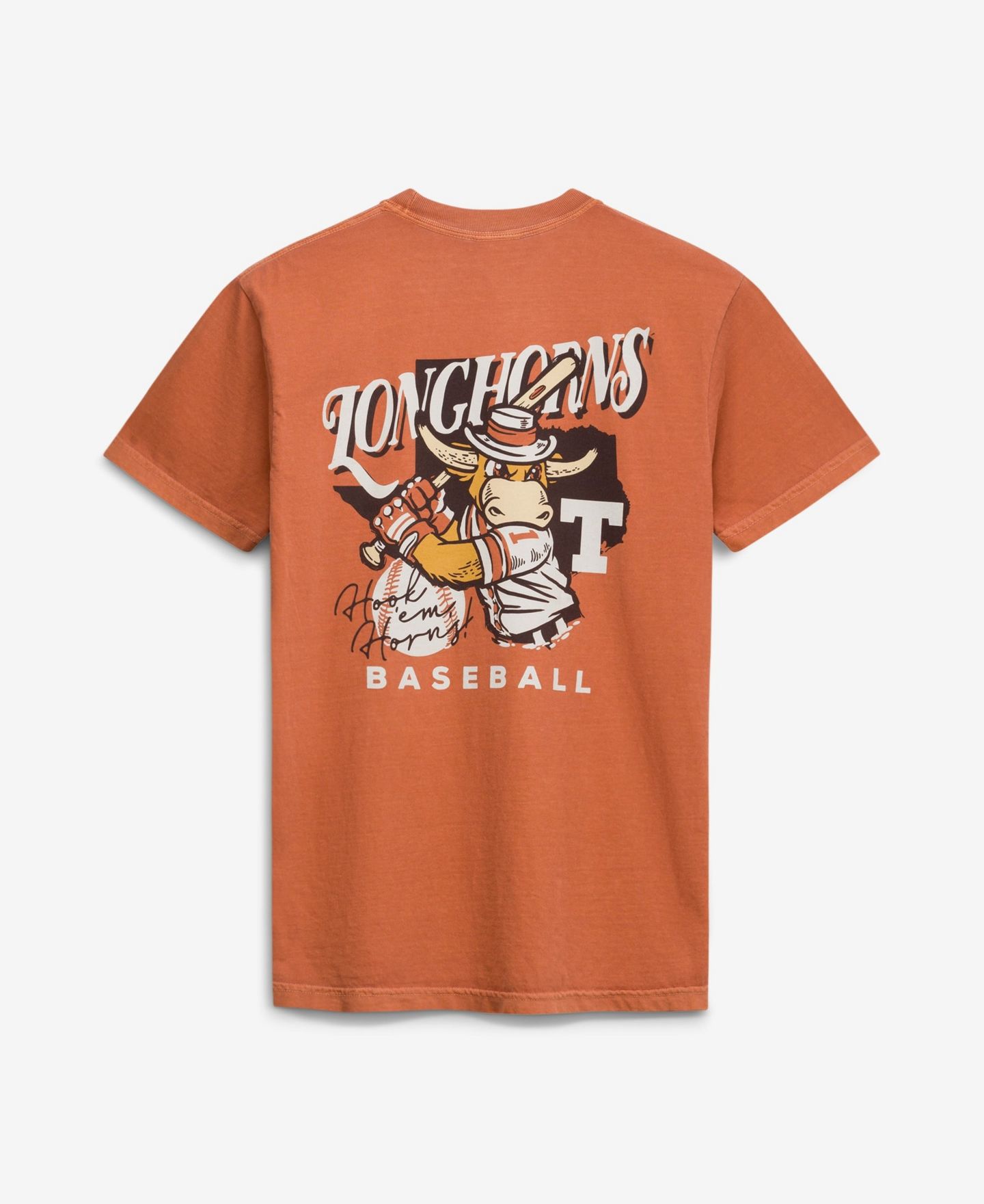Мужская футболка Image One Texas Orange Texas Longhorns Drawn Mascot Baseball — фото 3