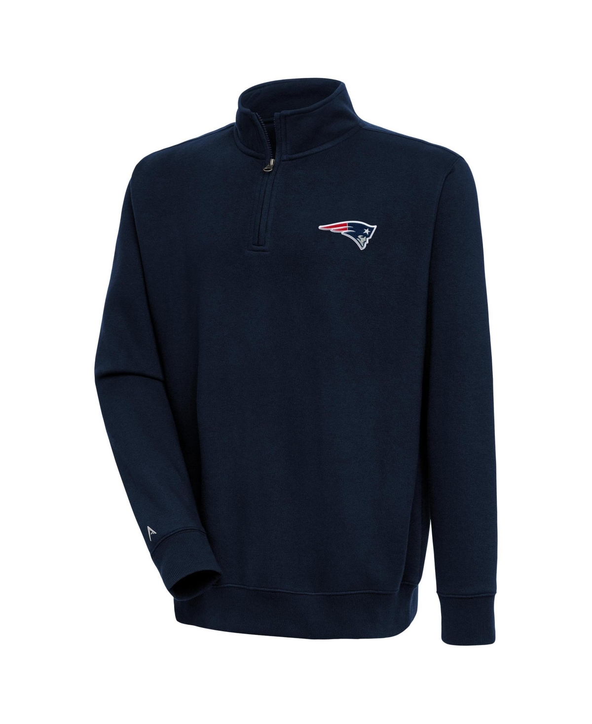 Antigua Men's Navy New England Patriots Victory Quarter-Zip Pullover Top - Navy